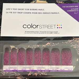 Color Street Pink/Black Glitter Nail Strips- Shadow Sisters BUNDLE AND SAVE!!!